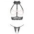 Abierta Fina - Kette-Harness Wäsche-Set (schwarz) - L