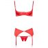 Cottelli - Herz-Offener Hebe-BH Set (Rot) - 80B/M