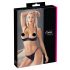 Cottelli - Strass-ketten, Satin-Push-up-Set (schwarz) 