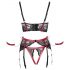 Cottelli Bondage - Matt, Spitzen-BH-Set (rot)  - M