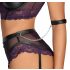 Cottelli Bondage - BH-Set mit Handschellen (Schwarz-Lila) 