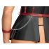 Cottelli Bondage - glänzendes Set mit Handschellen (schwarz-rot) 