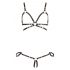 Cottelli Bondage - glänzender Schmuck-Körperharness-Bikini (schwarz)  - L