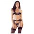 Cottelli - Offenes Spitzendessous-Set (schwarz) 