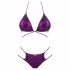 Obsessive Balitta - glänzender Bikini mit Halsband (lila)  - M