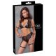 Cottelli Bondage - BH-Set mit Netz-Einsatz (schwarz)  - XL