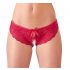 Cottelli - Offene Damen-Panty mit Schleife (Rot)