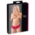 Cottelli - Offene Damen-Panty mit Schleife (Rot) - XL