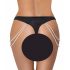 Cottelli - Luxus, bestickte Perlen-Tanga (schwarz)  - M/L