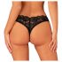 Obsessive Donna Dream - Spitzen-String ouvert (schwarz)