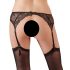 NO:XQSE - Spitzen-Strumpfhalter-Set - Schwarz  - M/L