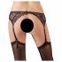 NO:XQSE - Spitzen-Strumpfhalter-Set - Schwarz  - M/L