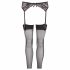 NO:XQSE - Spitzen-Strumpfhalter-Set - Schwarz  - M/L