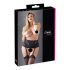 Cottelli Plus Size - Spitzen-Strumpfhalter mit Korsett (schwarz) 