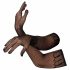 Cottelli Collection - lange, gemusterte Netz-Handschuhe - schwarz (S-L) 