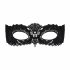 Obsessive - Bestickte Venezianische Maske (Schwarz) 