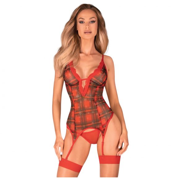 Obsessive Jollymore – Sexy Weihnachts-Dessous-Set - M/L