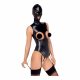 Bad Kitty - Kopfmaske und Body mit offenen Brust- und Genitalbereich (schwarz)  - M