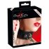 Bad Kitty - Silikon Halsband mit Leine (schwarz) 