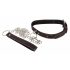 Bad Kitty - Herz-Halsband mit Metall-Leine (schwarz-rot) 