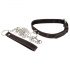 Bad Kitty - Herz-Halsband mit Metallleine (schwarz-rot)