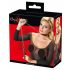 Bad Kitty - Herz-Halsband mit Metallleine (schwarz-rot)