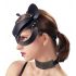 Bad Kitty - Kunstleder, Strass-Katzenmaske - schwarz (S-L) 