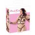 Bad Kitty - Nietenbesetztes Body Harness Set mit Handschellen (Schwarz)  - L/XL