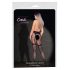 Cottelli Legwear - Strumpfhalter-Effekt, offene Netzstrumpfhose - Schwarz (S-L) 