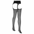 Cottelli - Sexstrumpfhose mit Spitzenbund (schwarz)  - 5