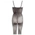 NO:XQSE - Strukturiertes Catsuit mit seitlichem Muster - Schwarz - 2XL/3XL