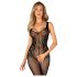 Obsessive G335 - durchsichtiger, offener Netz-Catsuit (schwarz) - S-L