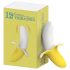 Lonely - Wiederaufladbarer, wasserdichter Bananen-Vibrator (gelb-weiß)