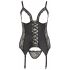 Cottelli Plus Size - verstellbares Strumpfhalter-Oberteil (schwarz) 