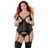 Cottelli Plus Size - verstellbares Strumpfhalter-Oberteil (schwarz) 