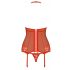 Obsessive 838-COR-3 - Halsband-Top mit Tanga (rot)  - L/XL