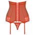 Obsessive 838-COR-3 - Halsband-Top mit Tanga (rot)  - L/XL