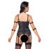 Cottelli Bondage - Riemen-Top mit Handfesseln und String (schwarz)