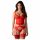 Obsessive Cupide Desir - transparentes Spitzen-Set (Rot)