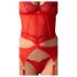 Obsessive Cupide Desir - transparentes Spitzen-Set (Rot)