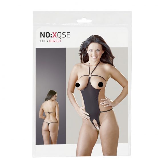 NO:XQSE - Offener, Strass Sexbody - Schwarz (S-L) 