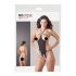 NO:XQSE - Offener, Strass Sexbody - Schwarz (S-L) 