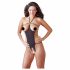 NO:XQSE - Offener, Strass Sexbody - Schwarz (S-L) 