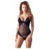 Cottelli - Samtiger, veränderbarer Body (schwarz)  - 85C/L