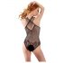 NO:XQSE - Blumenmuster Netzbody mit Neckholder - Schwarz (S-L)