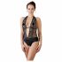 Cottelli - Spitzen-Neckholder-Body (schwarz)  - M