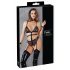 Cottelli Bondage - Gurt offener Body mit Ketten (schwarz)  - M