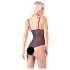 Cottelli - Spitzen-Perlen-Body mit offenen Partien (Schwarz) - M