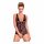 Obsessive Fiorenta - perlenverziertes, offenes, spitzen Body (schwarz)  - L/XL