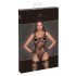 Noir - transparenter, blumiger Body (schwarz) - L